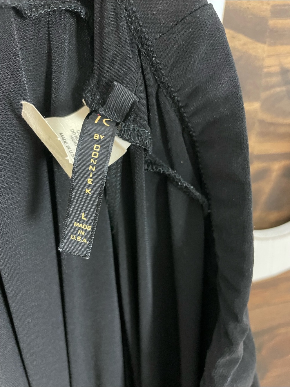 IC by Connie K | Black Pull-Cuff Wide Leg Pants Button Up Swag Draped Joggers - Picture 11 of 11